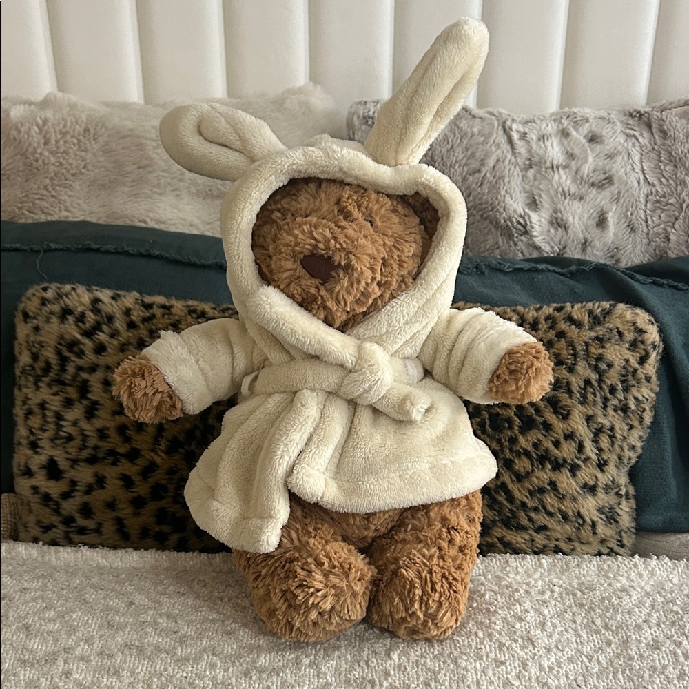 Jellycat bunny robe bear
